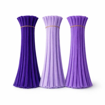 Pijpenragers Chenilledraad - 150 Stuks - Paarse Mix - 30 cm - Kasey
