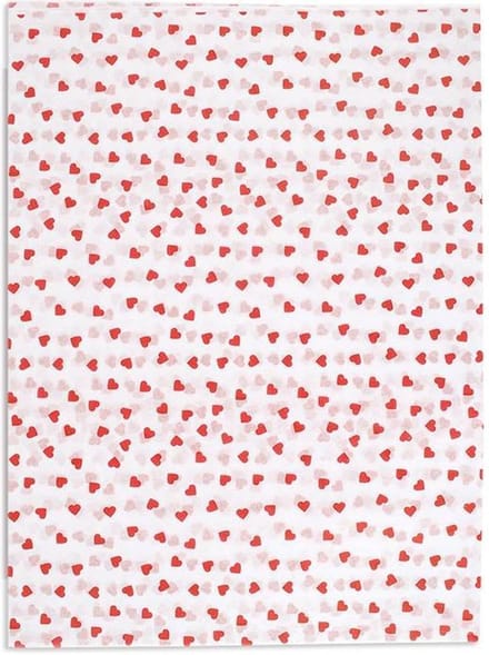 Rode hartjes - Wit Vloeipapier - 50 x 76 cm - 100 stuks - Valentijn