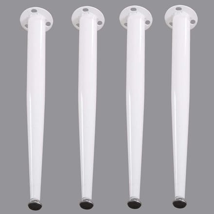 Set van 4 Verstelbare Metalen Tafelpoten voor Eettafel en Bureau, Wit