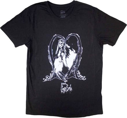 Corpse Bride - Heart Heren T-shirt - S - Zwart
