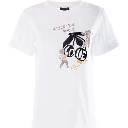 t-shirt met witte vrouw print