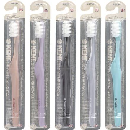 Brosse à dents Signature Royal, édition blanche, ultra douce, lot de 5 gray