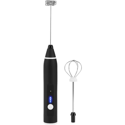 3 Snelheden USB Oplaadbare Elektrische Melkopschuimer Handheld Koffiemixer Roerder Eierklopper L black