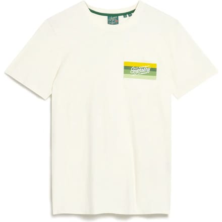 Superdry CALI STRIPED LOGO T SHIRT Heren - Wit - Maat L
