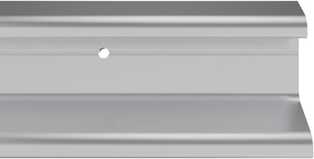 Regenscherm met dubbele vin Weerbalk Aluminium - 914 mm (3'0")