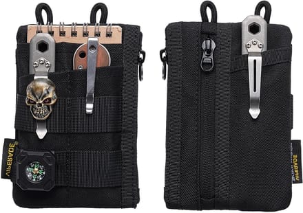 Slimme EDC Pouch voor Mannen, Minimalistische Portemonnee en Organizer, Compacte Tas voor Multitools en Gereedschap