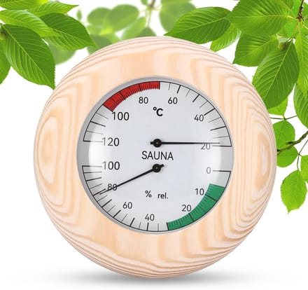 Sauna Thermometer & Hygrometer 2-in-1 Hout – Accuraat en Duurzaam