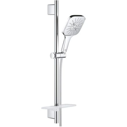 GROHE Rainshower Smartactive Cube 130 Douchestangset - Waterbesparend - Met Zeepschaal - Chroom