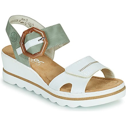Rieker -Dames - groen olijf - sandalen - maat 40