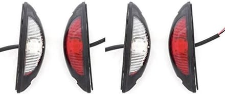 Set van 4 LED Markeringslichten Rood/Wit 12V/24V voor Vrachtwagen Caravan SUV
