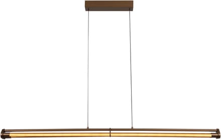 Lucide JANDERIN - Hanglamp - LED Dimbaar - CCT - 2x16,5W 2200K/3300K - Handbewegingssensor - Champagne kleur | Vibes