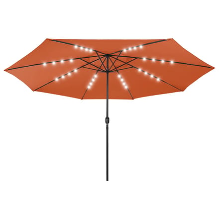 vidaXL - Parasol - met - LED-verlichting - 400 - cm - terracottakleurig