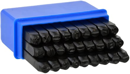 GEKO Letterstempelset - 5 mm - 27-delig - Koolstofstaal