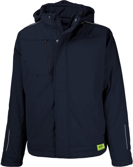 TMG KULT WORKER SOFTSHELL WINTER Softshell Werkjas HEREN Veiligheidsjas Marineblauw - Winddicht - 3M Reflecterend - Gevoerd