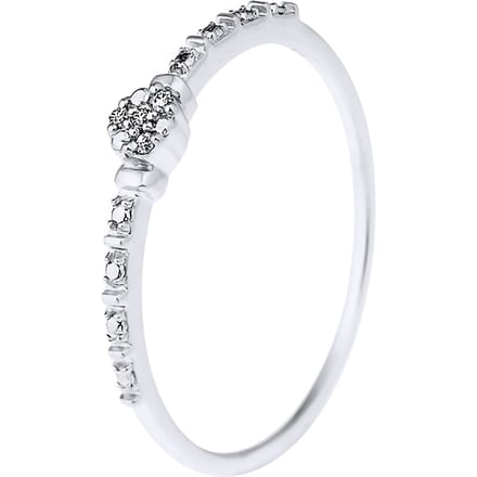 Diamond Solitaire 0,014 schouders Cts White Gold