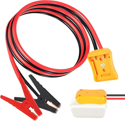 Startkabels met Adapter - Accukabel Set - Auto Starten - Draagbaar en Robuust - 60 cm Lang - Oranje Rood Zwart