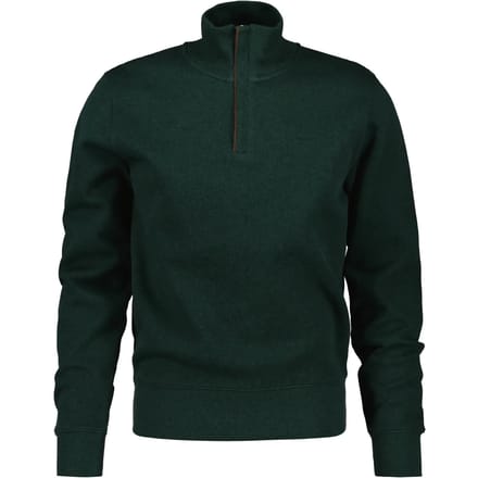 Gant Trui Sacker Rib Half Zip Subtle Tone-on-Tone Logo Embroidery Tartan Green / male