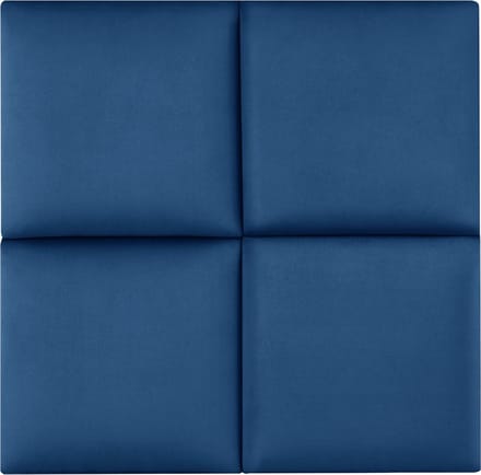 Gestoffeerde wandpanelen Carpino set van 4 fluweel 30x30 cm marineblauw [neu.haus]