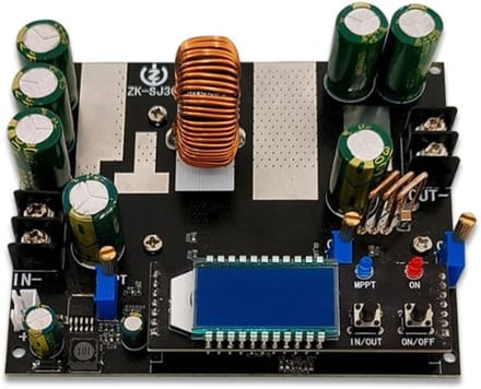 Voedingsmodule - MPPT Module - Zonne-energie Opladen - Instelbare Spanning en Stroom - 110 x 93.5 x 46 mm - Zwart