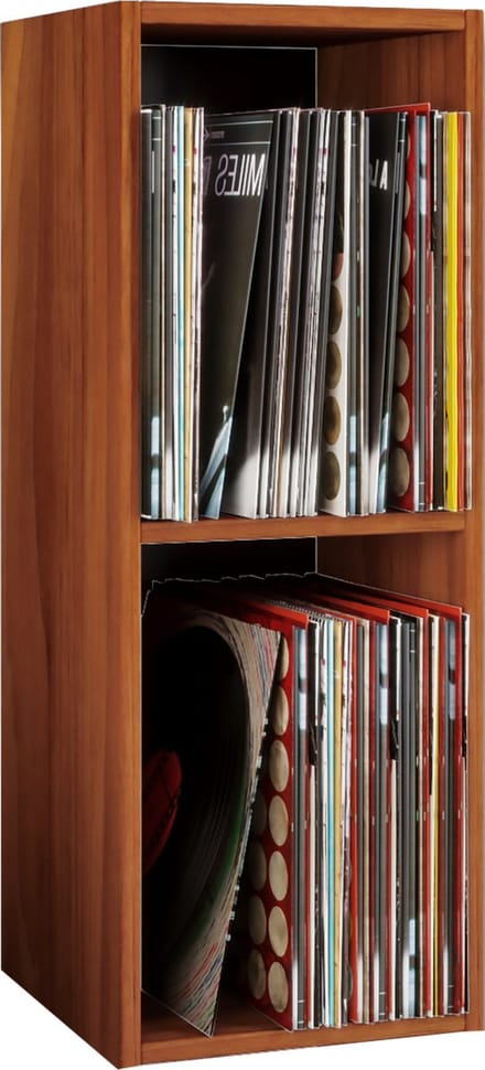Houten platenstandaard LP-plank Archiefstandaard Platto 2-voudig