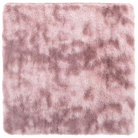 vidaXL - Hoogpolig - vloerkleed - NAVARRA - 120x120 - cm - polyester - stoffig - roze