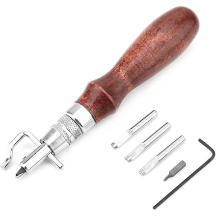 Ensemble d'outils professionnels multifonctionnels 5 en 1 pour le travail du cuir et la couture blanc