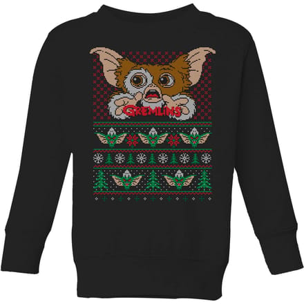 Gremlins Ugly Knit Kids' Christmas Jumper - Black - 122/128 (7-8 jaar)