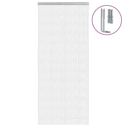 vidaXL - Vliegengordijn - kettingen - 90x220 - cm - aluminium