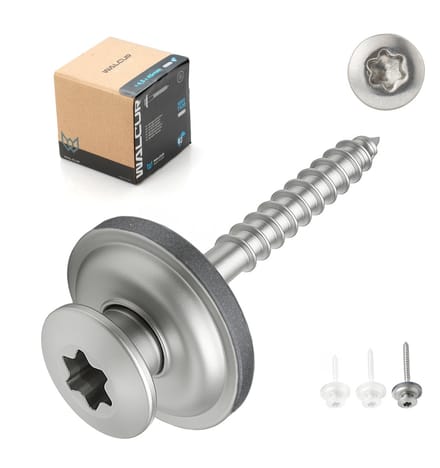 WALCUR Spenglerschroeven 4,5 x 45 mm – RVS A2 met EPDM-ring – Zelfborend Torx – 100 stuks