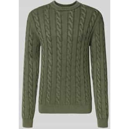 Gebreide pullover met ribboorden