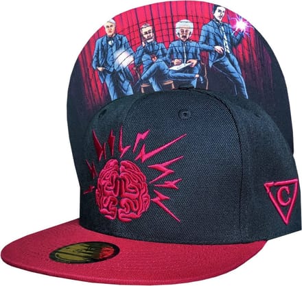 Capiche® Snapback Pet Heren – Masterminds – Zwart & Donkerrood – Verstelbaar met Druksluiting – Sportcap – Baseball Cap – Mannen Pet – Mastermind Pet – Edison, Einstein, Nobel & Tesla