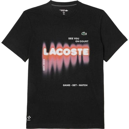 Lacoste Heren-T-shirt met Daniil Medvedev-logo (Zwart)