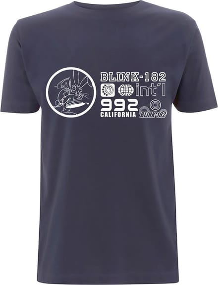 Blink182 Heren Tshirt -S- International Blauw