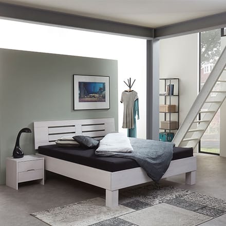 Bed Box Wonen Massief beuken houten bed Boergas Basic 180x220 cm Natuur gelakt