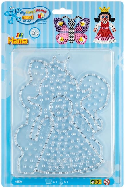 Hama strijkkralenbordjes Maxi - creatieve speelgoed set vlinder prinses.
