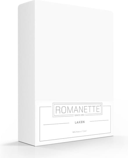 Romanette Laken Katoen Wit - 150 x 250 cm - [Wit]
