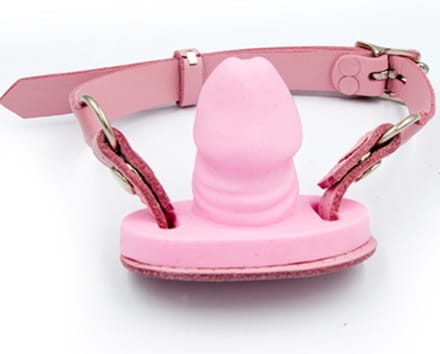Mister b leren penis gag roze
