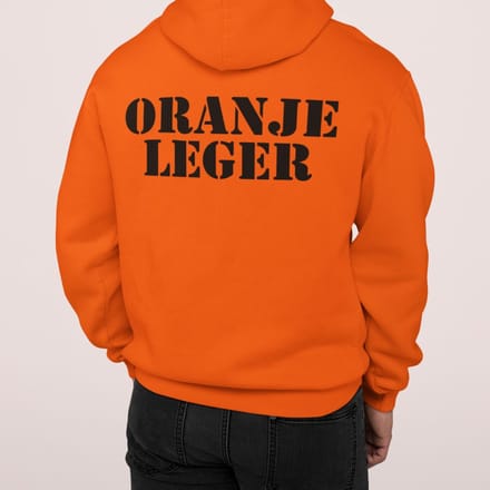 Oranje EK WK Koningsdag Hoodie Oranje Leger M