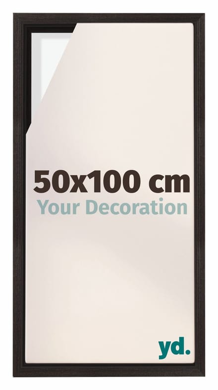 yd, Baklijst 50x100 cm Eiken Donker - Lijst voor Canvasdoek - MDF Lyon