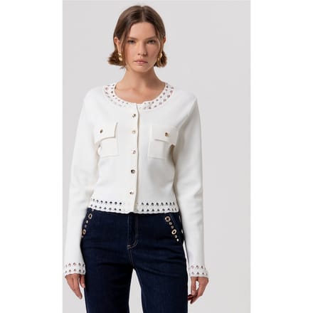 vest vrouw creme