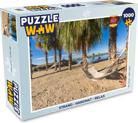 Puzzel Strand - Hangmat - Relax - Legpuzzel - Puzzel 1000 stukjes volwassenen
