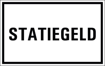 Statiegeld tekststicker 200 x 125 mm
