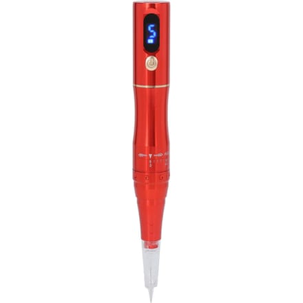 Semi-permanente make-up machine, draadloos opladend, tattoo microblading pen voor wenkbrauw, lip, rood EU Plug