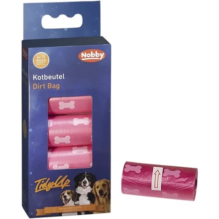 Rollen van 15 hondenpoepzakjes met bottenprint Nobby Pet TidyUp
