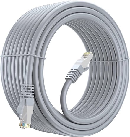 20m Cat5e Ethernet Netwerkkabel met RJ-45 Plug - FTP - CCA - Grijs - Binnenhuis gebruik