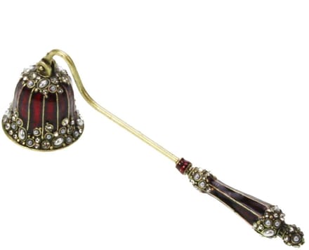 Kaarsendover met Parels – Rood/Goud – 17×4×6 cm – Elegant & Functioneel