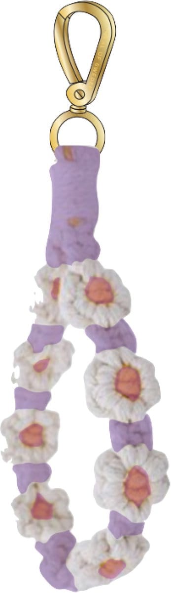 Phone Wristlet Strap Crochet Flower