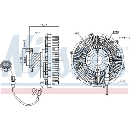 Koppeling, radiatorventilator NISSENS 86229