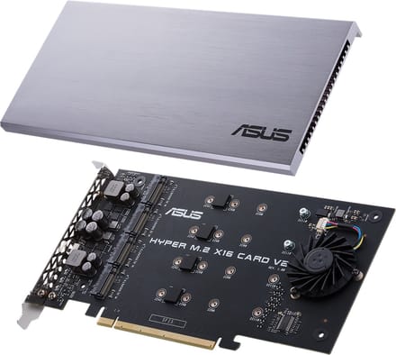 Asus HYPER M.2 X16 CARD V2 - Uitbreidingskaart PCIe 3.0 x16 - 4x M.2 (PCIe)