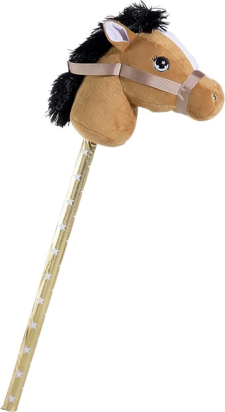 Houten Stokpaard Middenbruin - Rijdier voor Kinderen